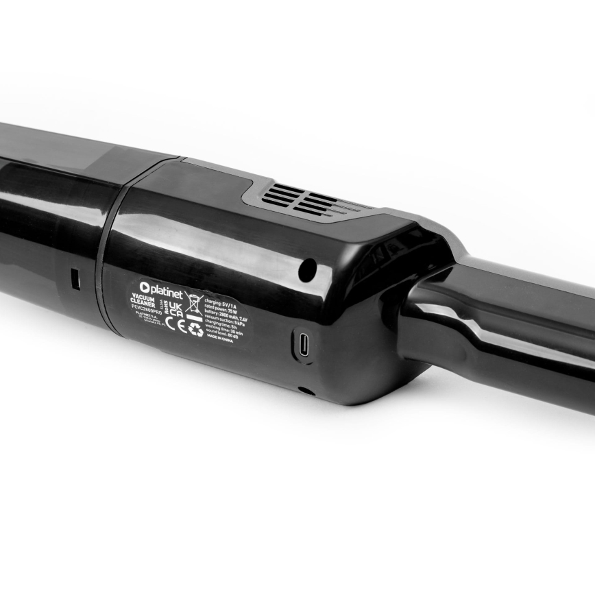 Bærbar støvsuger til bil genopladelig 75W/2800 mAh sort