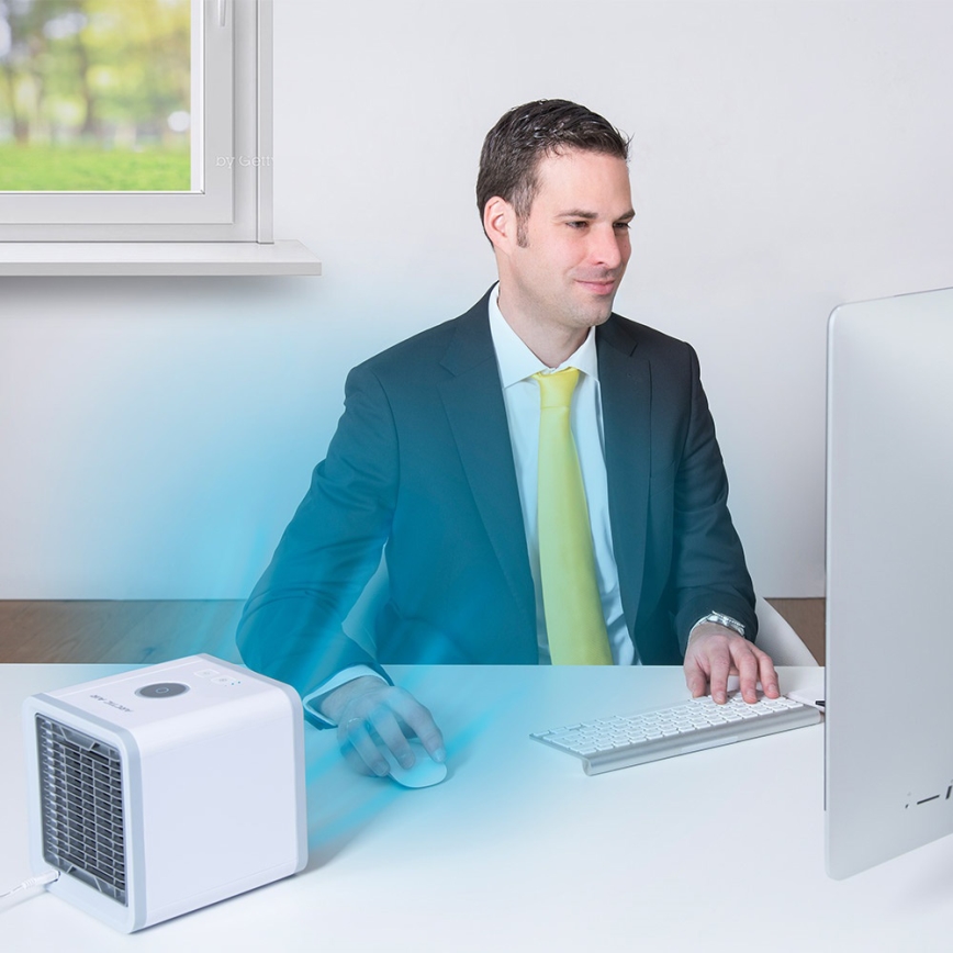 Bærbar ventilator med køling