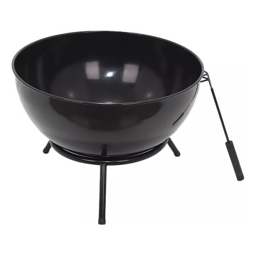 Bærbare bålplader til træ 57x30 cm sort