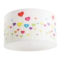 Børne loftlampe HEARTS 1xE27/60W/230V