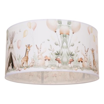 Børne loftlampe KIDS ROOM 1xE27/60W/230V Ø 40 cm med dyremotiv