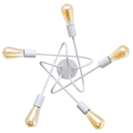Børneplafondlampe OXFORD 5xE27/15W/230V hvid
