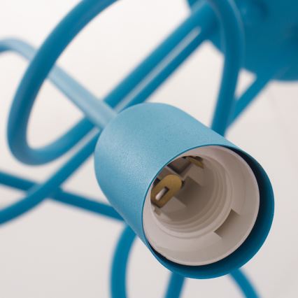 Børneplafondlampe OXFORD 3xE27/15W/230V blå