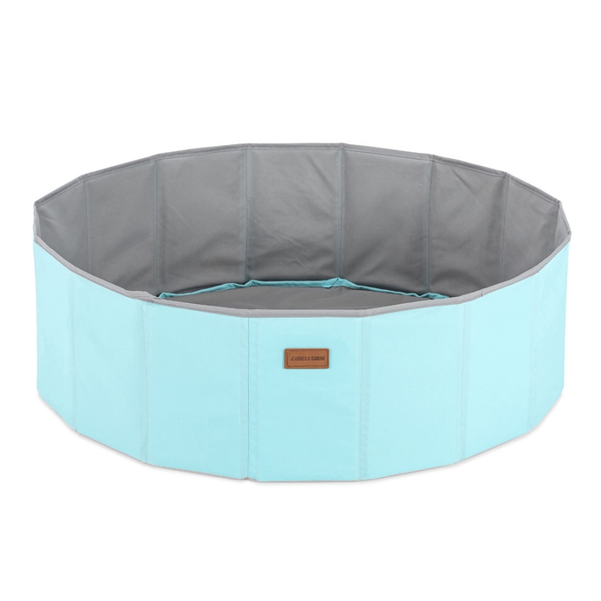Børnetør pool med bolde, Ø 80 cm, blå/grå