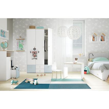Børnevæghylde BUBO 35x72 cm hvid/lyst bøgetræ