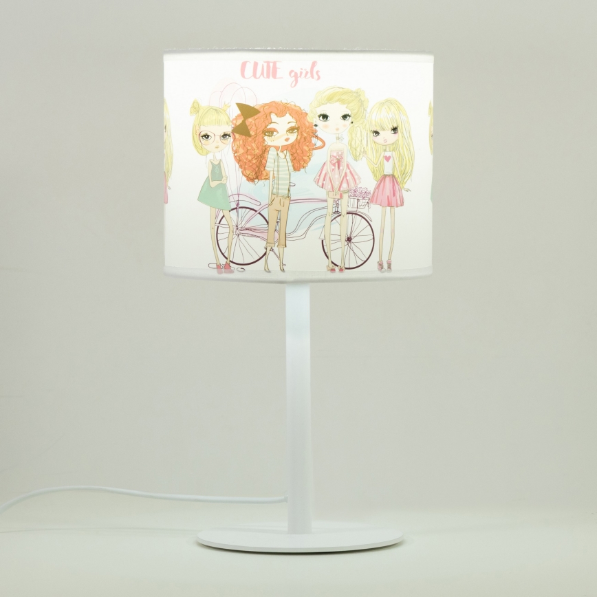 Børnebordlampe GIRLS VIBES 1xE27/60W/230V Ø 18 cm til piger