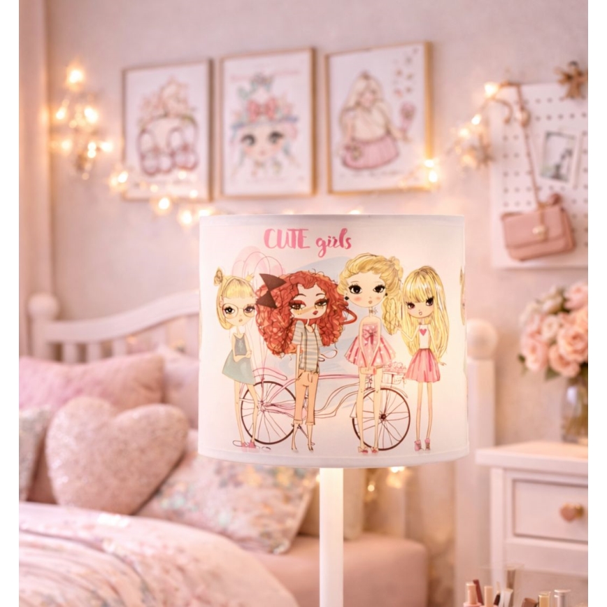 Børnebordlampe GIRLS VIBES 1xE27/60W/230V Ø 18 cm til piger