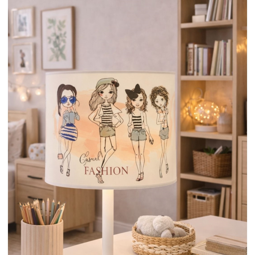 Børnebordlampe GIRLS VIBES 1xE27/60W/230V Ø 18 cm til piger