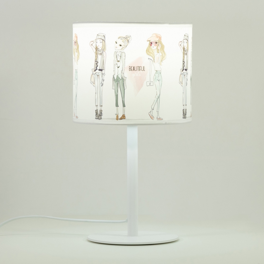 Børnebordlampe GIRLS VIBES 1xE27/60W/230V Ø 18 cm til piger