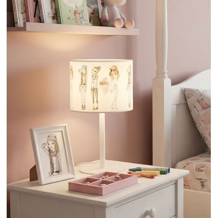 Børnebordlampe GIRLS VIBES 1xE27/60W/230V Ø 18 cm til piger