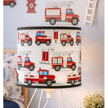 Børnebordlampe KIDS ROOM 1xE27/60W/230V Ø 18 cm brandmænd