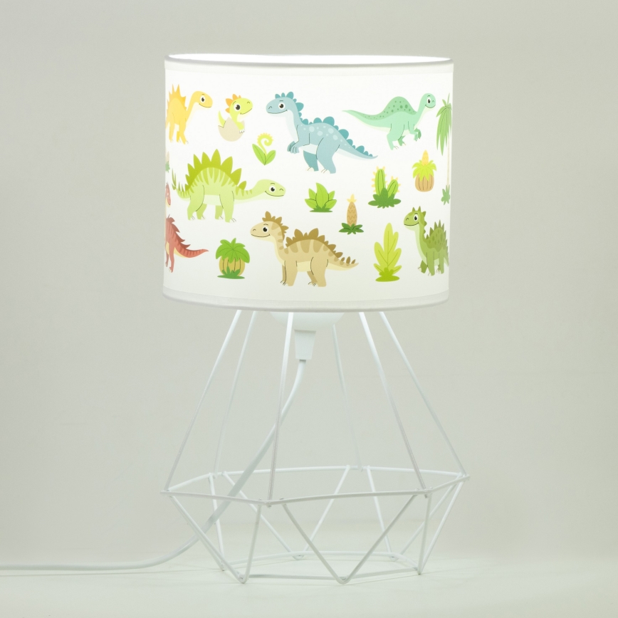 Børnebordlampe KIDS ROOM 1xE27/60W/230V Ø 18 cm dinosaur