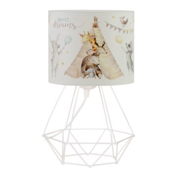 Børnebordlampe KIDS ROOM, 1xE27/60W/230V, Ø 18 cm, med dyremotiv