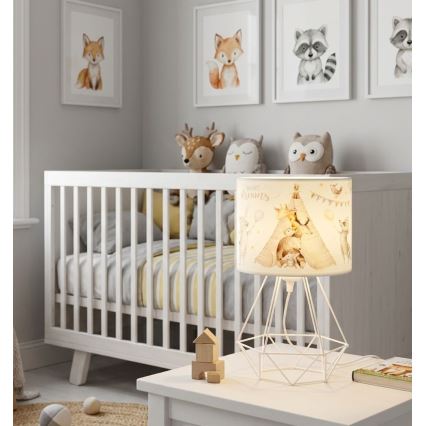Børnebordlampe KIDS ROOM, 1xE27/60W/230V, Ø 18 cm, med dyremotiv