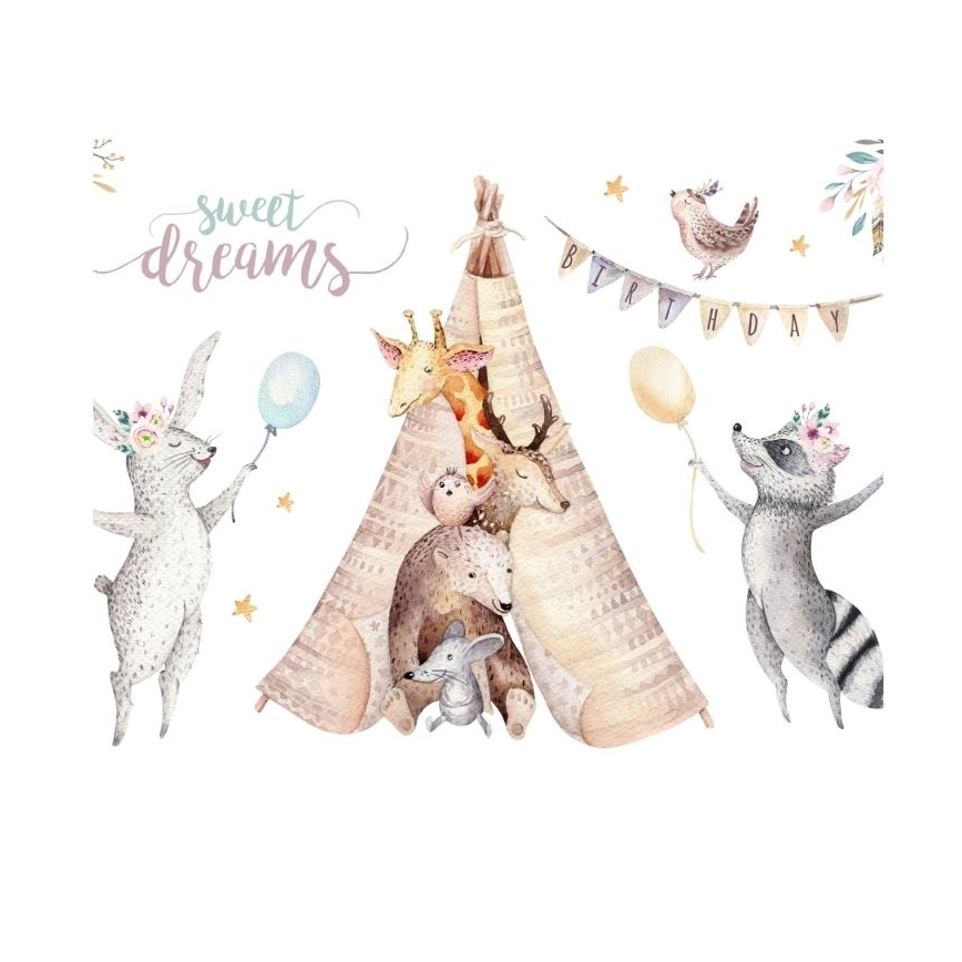 Børnebordlampe KIDS ROOM, 1xE27/60W/230V, Ø 18 cm, med dyremotiv