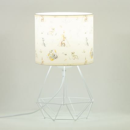 Børnebordlampe KIDS ROOM 1xE27/60W/230V Ø 18 cm med dyremotiv