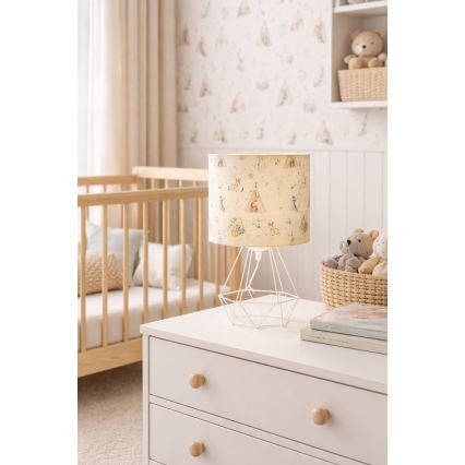 Børnebordlampe KIDS ROOM 1xE27/60W/230V Ø 18 cm med dyremotiv