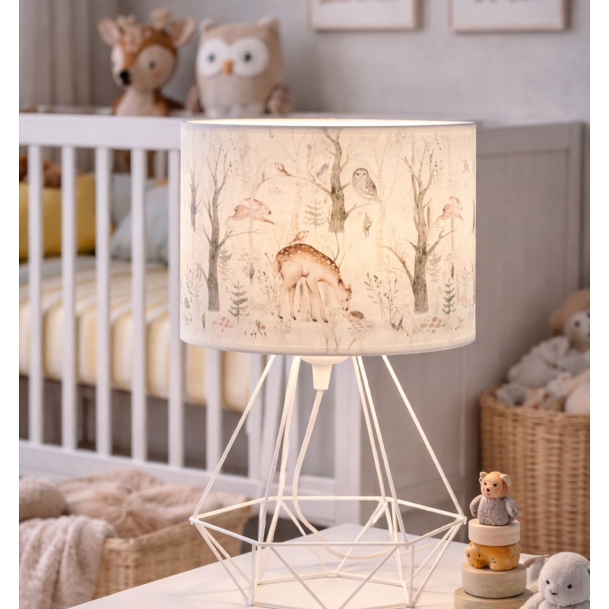 Børnebordlampe KIDS ROOM 1xE27/60W/230V Ø 18 cm med dyremotiv