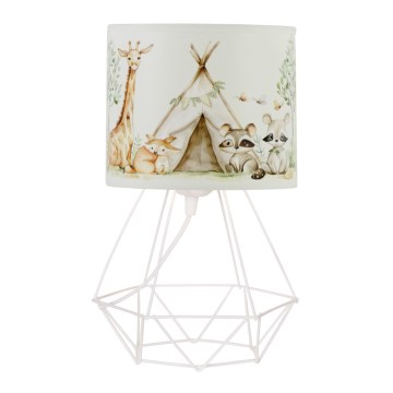 Børnebordlampe KIDS ROOM 1xE27/60W/230V Ø 18 cm med dyremotiv