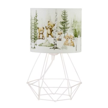 Børnebordlampe KIDS ROOM 1xE27/60W/230V, Ø 18 cm, med søde dyremotiver