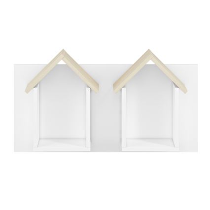 Børnevæghylde BUBO 45x80 cm hvid/lyst bøgetræ