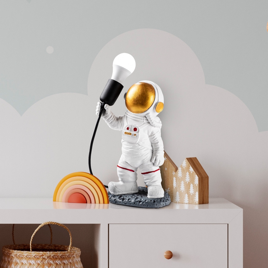 Børnelampe ASTRONAUT 1xE27/40W/230V kobber/hvid
