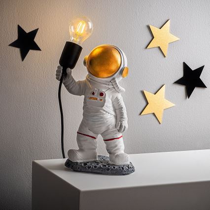 Børnelampe ASTRONAUT 1xE27/40W/230V kobber/hvid