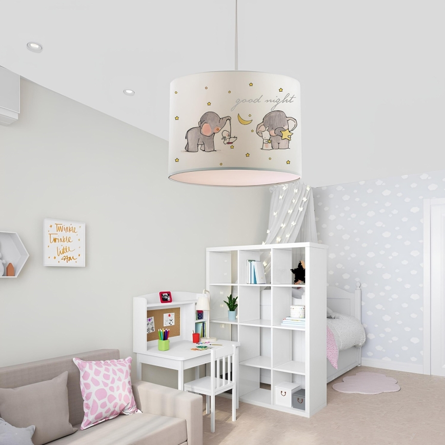 Børnelampe CANDY 1xE27/40W/230V hvid/beige
