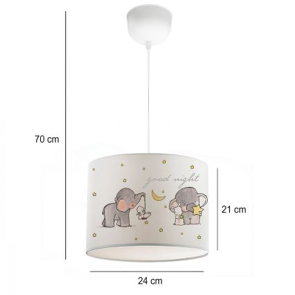 Børnelampe CANDY 1xE27/40W/230V hvid/beige