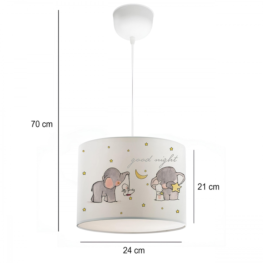Børnelampe CANDY 1xE27/40W/230V hvid/beige