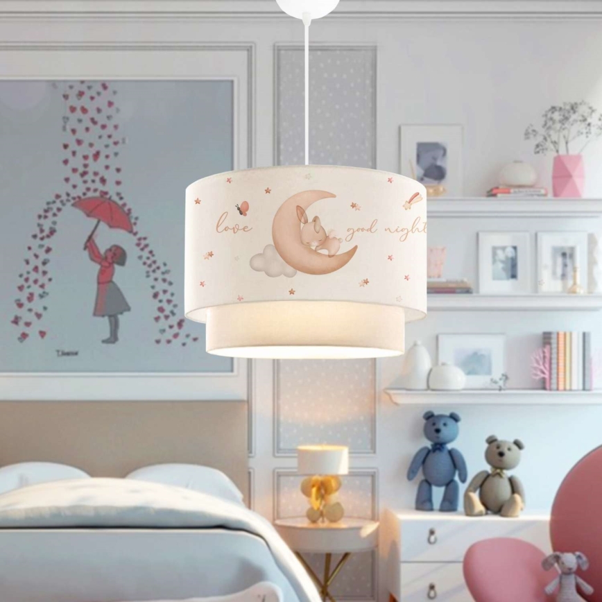 Børnelampe CANDY 1xE27/40W/230V hvid/beige