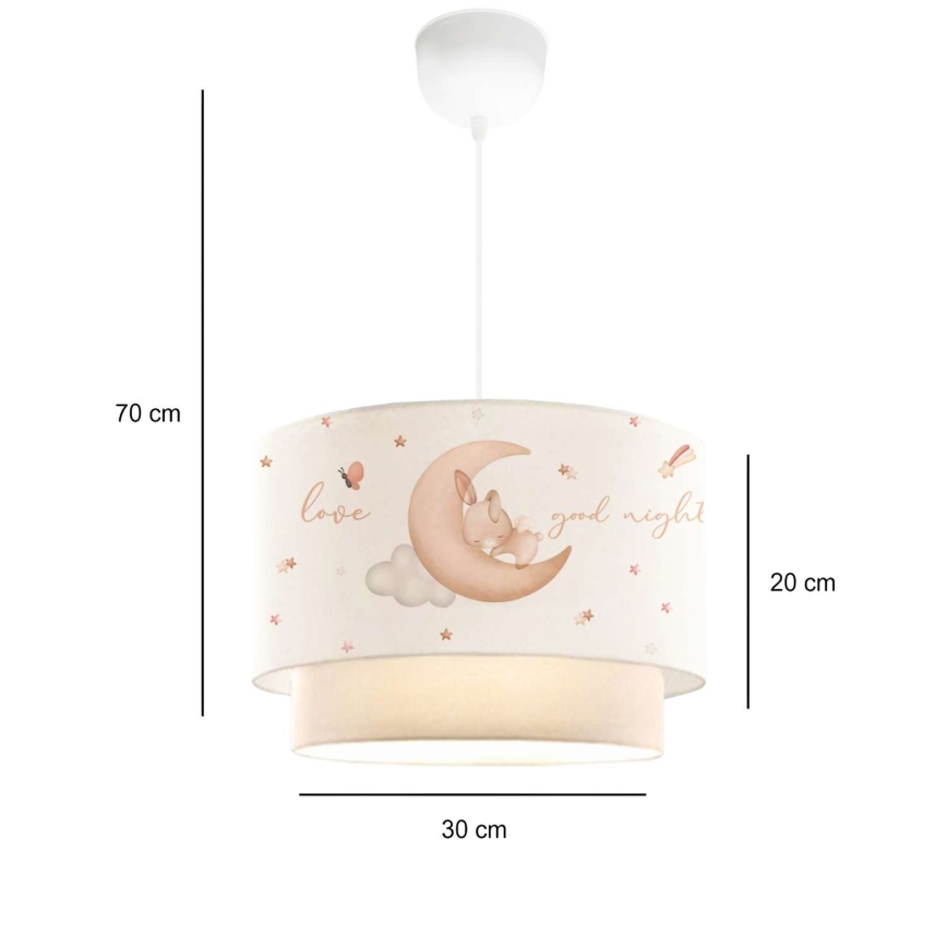 Børnelampe CANDY 1xE27/40W/230V hvid/beige