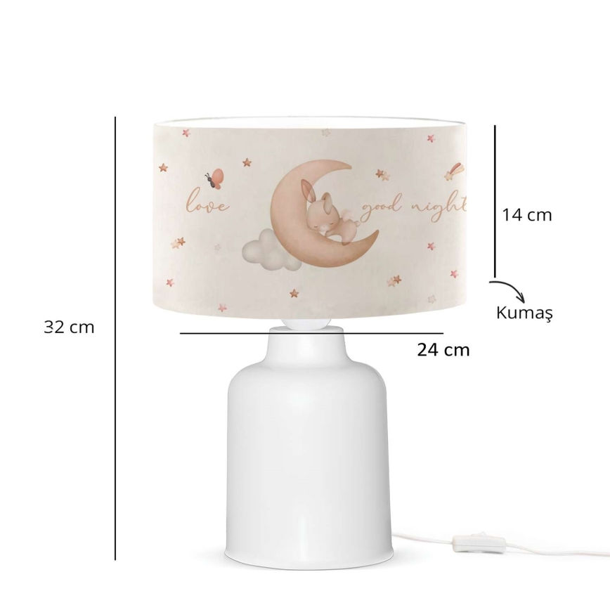 Børnelampe CANDY 1xE27/40W/230V hvid/beige