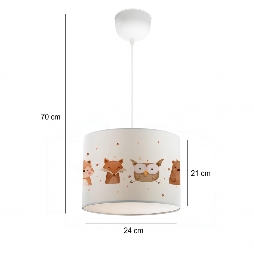 Børnelampe CANDY 1xE27/40W/230V hvid/brun