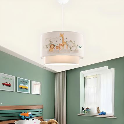 Børnelampe CANDY 1xE27/40W/230V hvid/brun