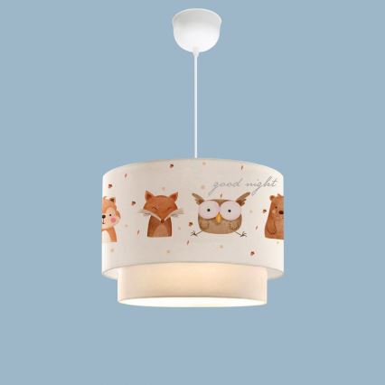 Børnelampe CANDY 1xE27/40W/230V hvid/brun