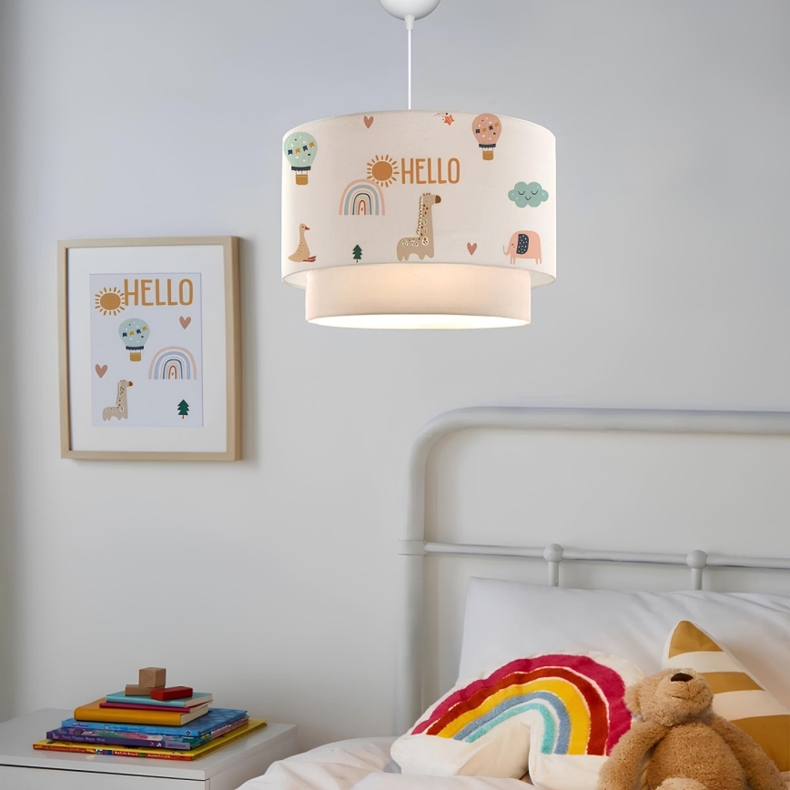 Børnelampe CANDY 1xE27/40W/230V hvid/multifarvet