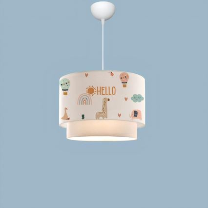 Børnelampe CANDY 1xE27/40W/230V hvid/multifarvet