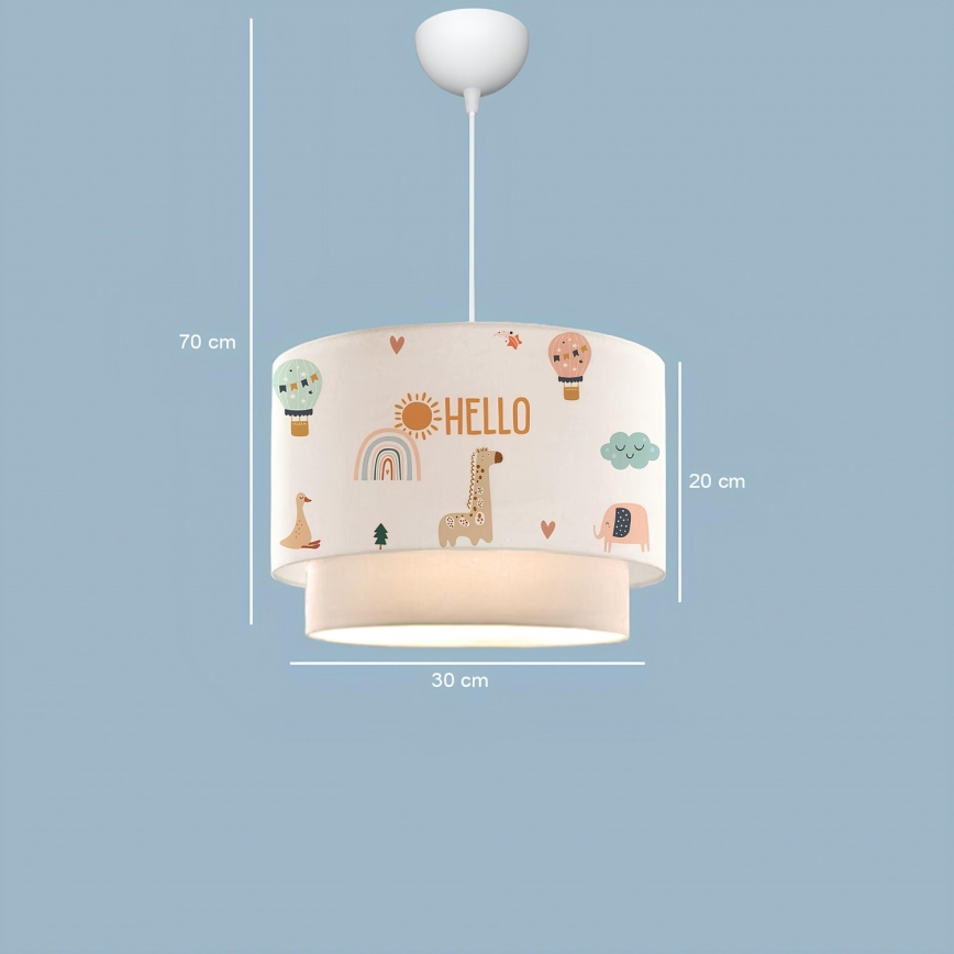 Børnelampe CANDY 1xE27/40W/230V hvid/multifarvet