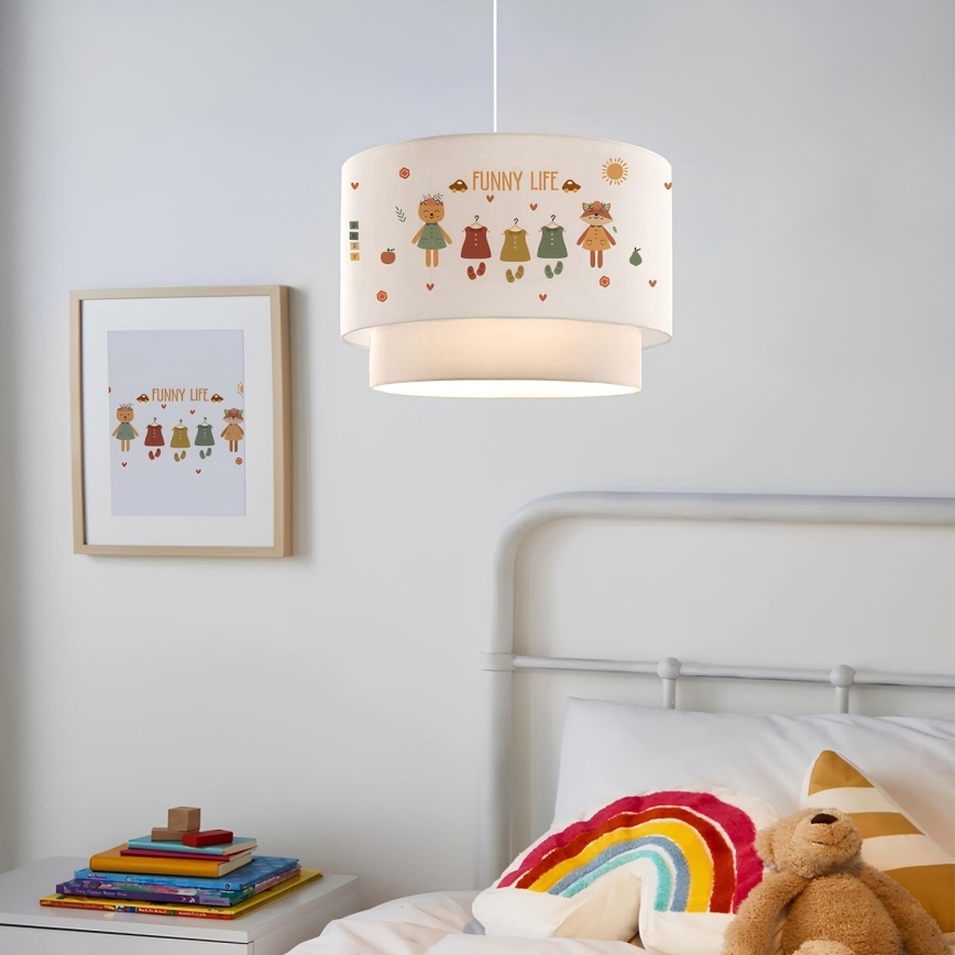 Børnelampe CANDY 1xE27/40W/230V hvid/multifarvet
