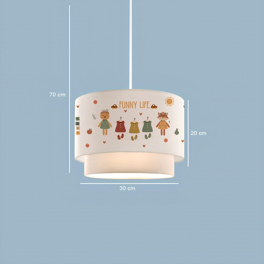 Børnelampe CANDY 1xE27/40W/230V hvid/multifarvet