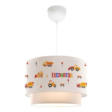 Børnelampe CANDY 1xE27/40W/230V hvid/orange