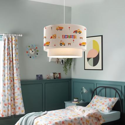Børnelampe CANDY 1xE27/40W/230V hvid/orange