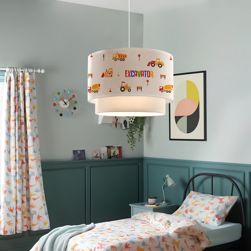 Børnelampe CANDY 1xE27/40W/230V hvid/orange