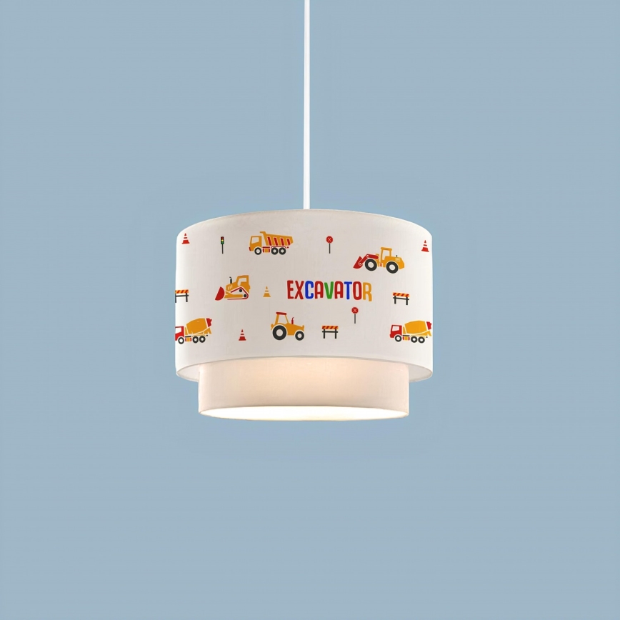 Børnelampe CANDY 1xE27/40W/230V hvid/orange