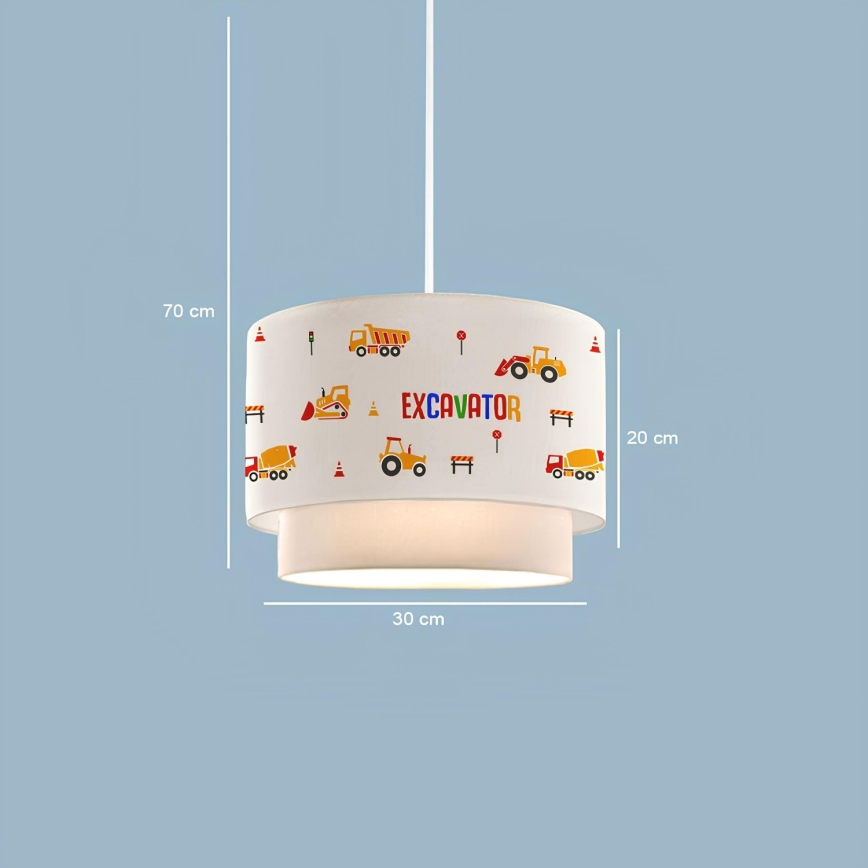 Børnelampe CANDY 1xE27/40W/230V hvid/orange