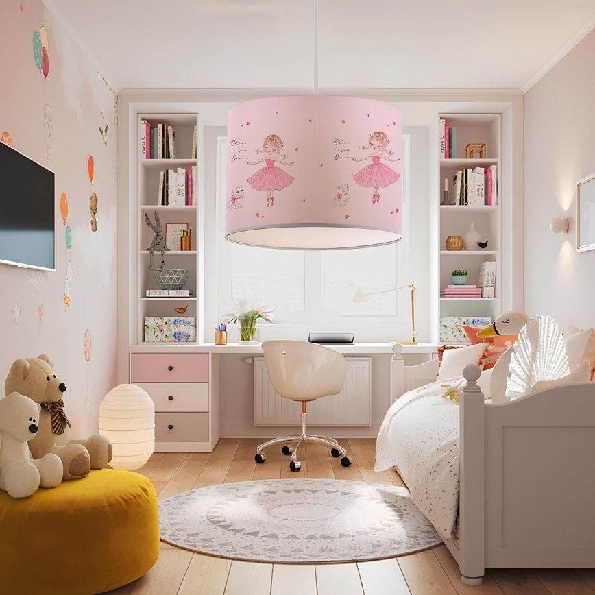 Børnelampe CANDY 1xE27/40W/230V lyserød
