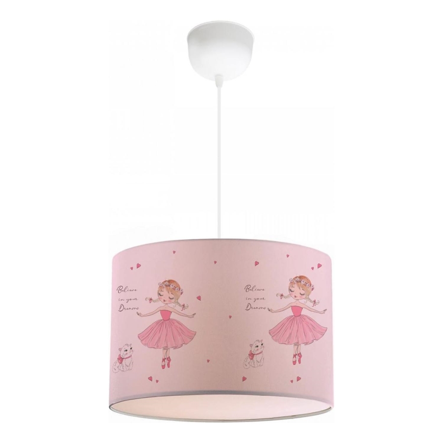 Børnelampe CANDY 1xE27/40W/230V lyserød