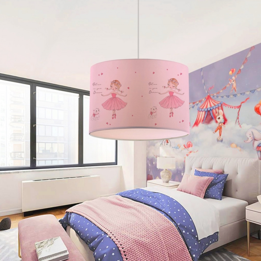 Børnelampe CANDY 1xE27/40W/230V lyserød