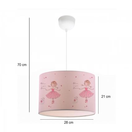 Børnelampe CANDY 1xE27/40W/230V lyserød